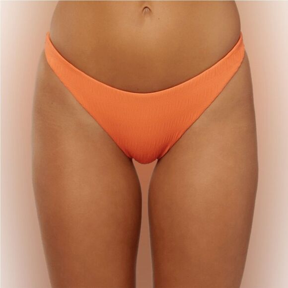 NWOT O’Neill | Saltwater Solids Texture Peach Orange Bikini Bottoms S - Picture 1 of 7
